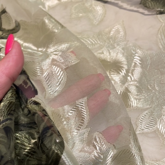 Fashion scarf TIGER animal jungle green large square semi sheer polyester - Picture 5 of 12